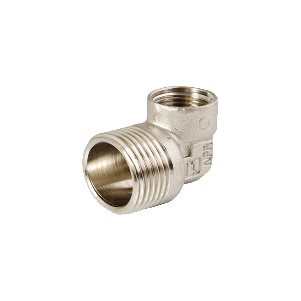 Left elbow, 1.2 threaded, 1 threaded, for air vent valve زانو چپقی توپیچ "1/2 روپیچ "1 مخصوص شیر هواگیری - Image 1